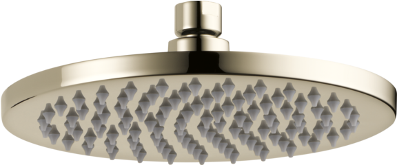 Round Raincan Showerhead - Brizo 81375-pn Odin 2.5 Gpm Ceiling Mount Rainshower (600x600), Png Download