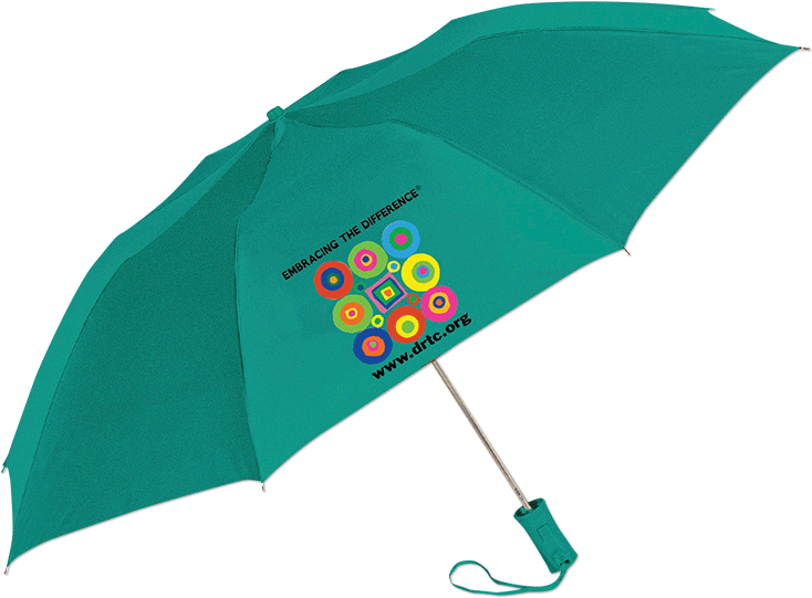 Teal Colored Umbrella With Drtc's Embracing The Difference® - Green (800x800), Png Download
