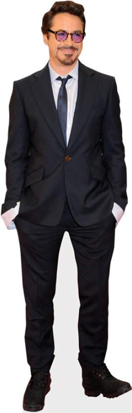 Robert Downey Jr Cardboard Cutout - Robert Downey Junior Life Size Cutout By Celebrity (363x757), Png Download