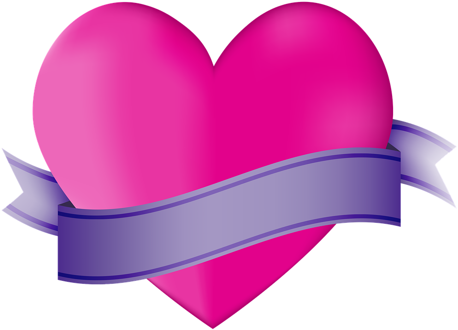 Icon, Heart, Ribbon, Banner, Copy Space, Valentine - Good Morning Lovely Sister (640x472), Png Download