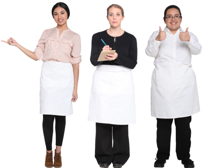 Servers, Food Servers, Waitresses - People Apron Png (700x581), Png Download
