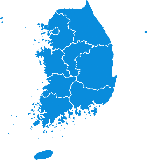 1956 South Korean Election Result Map - South Korea Map (495x537), Png Download