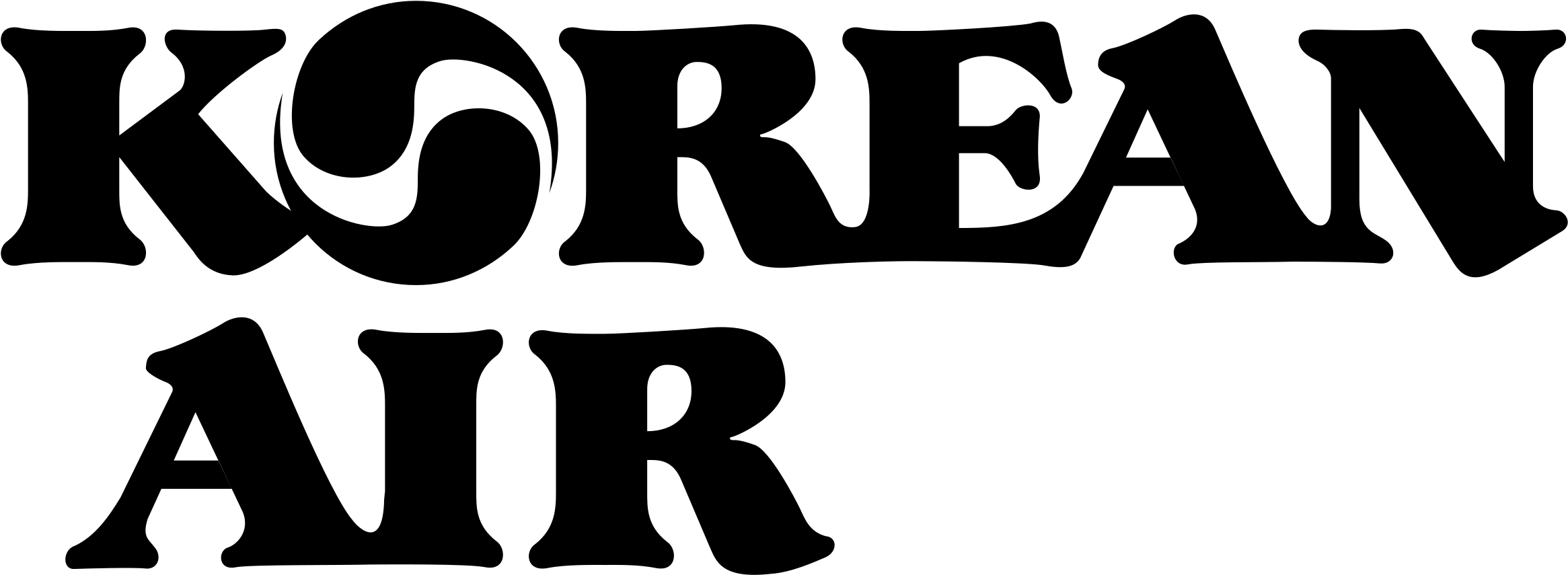 Korean Air Logo Png Transparent - Korean Air Logo White Png (2400x2400), Png Download