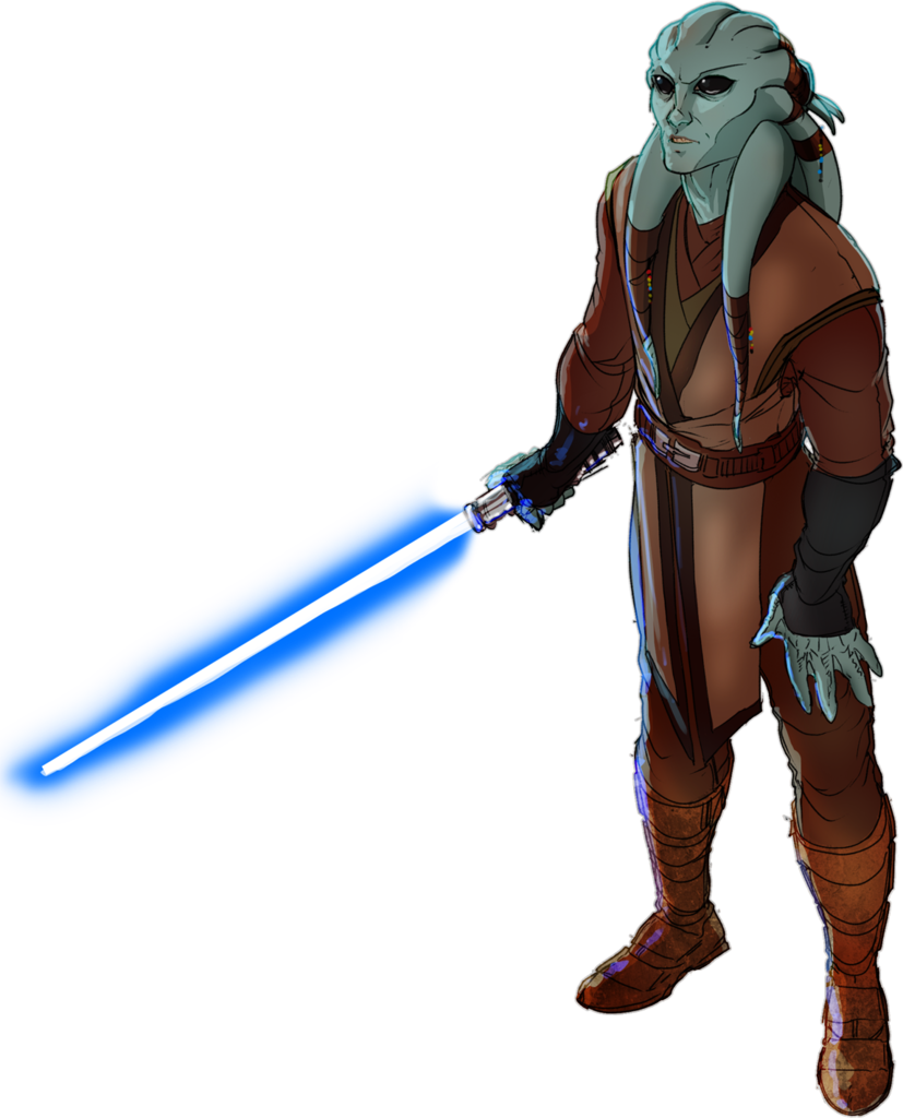 002 Ganrusmako Fullbody - Star Wars Rpg Jedi Character (827x1024), Png Download