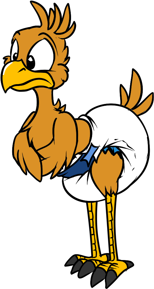 Edward The Emu - Cartoon (604x1047), Png Download