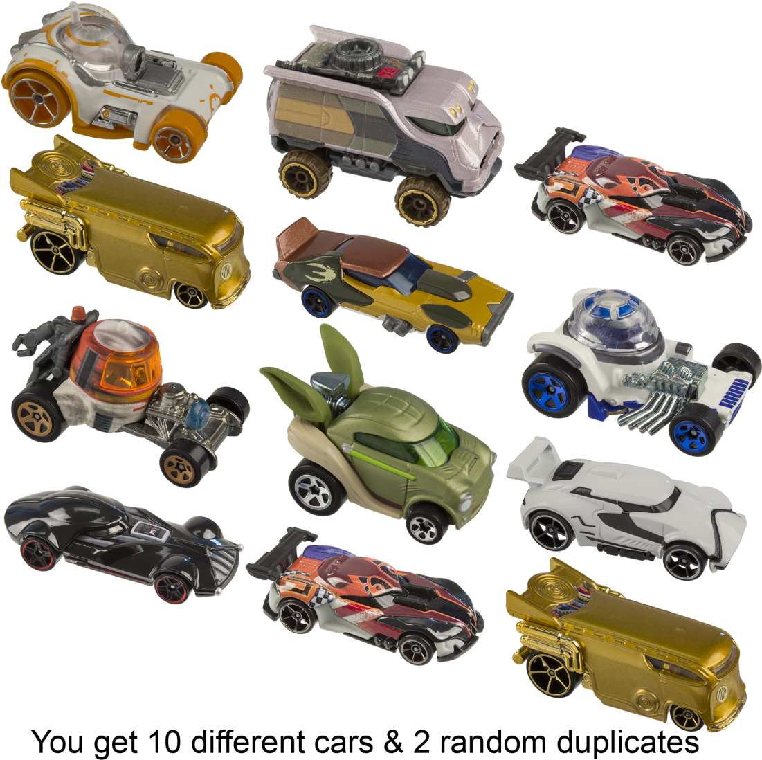 12-pack Hot Wheels Star Wars Die Cast Cars (1104x1104), Png Download