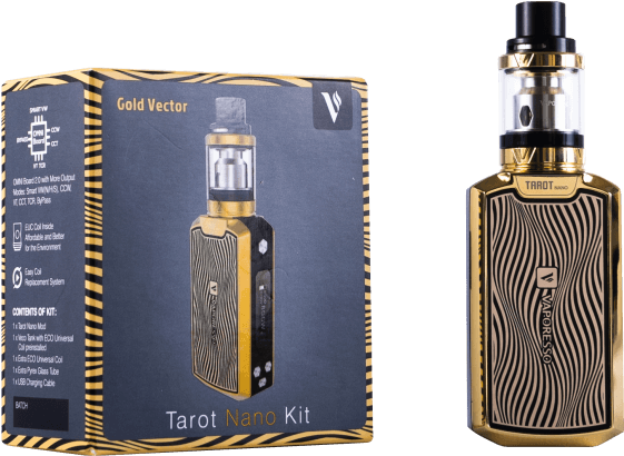 Tarot Nano "gold Vector" Edition - Electronic Cigarette (560x445), Png Download