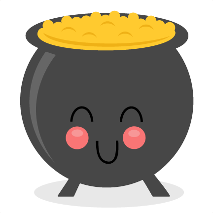 Pot Of Gold Vector Clip - Cute Pot Of Gold (432x432), Png Download