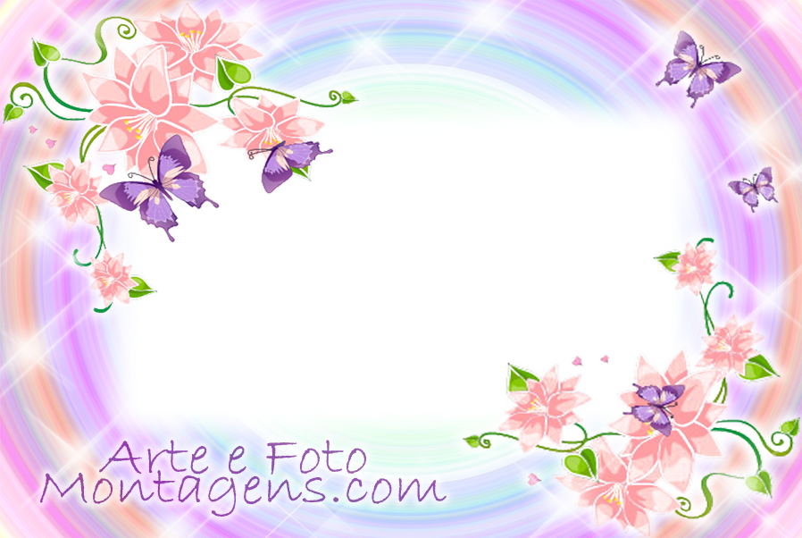 Montagem Para Fotos - Floral Flower Wall Mural 40 (898x602), Png Download