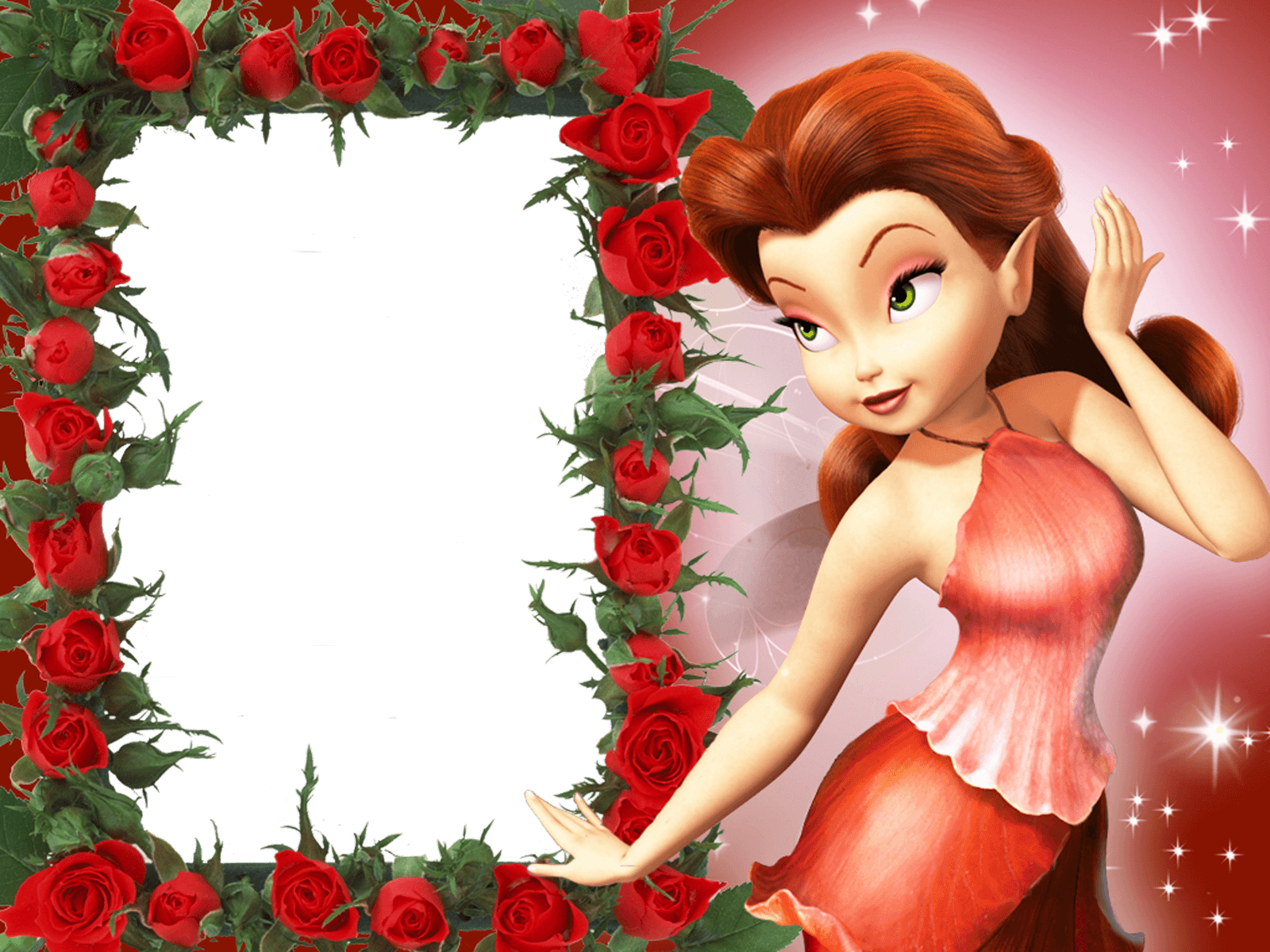 Moldura De Foto Criança - Tinker Bell Rosetta (1600x1200), Png Download