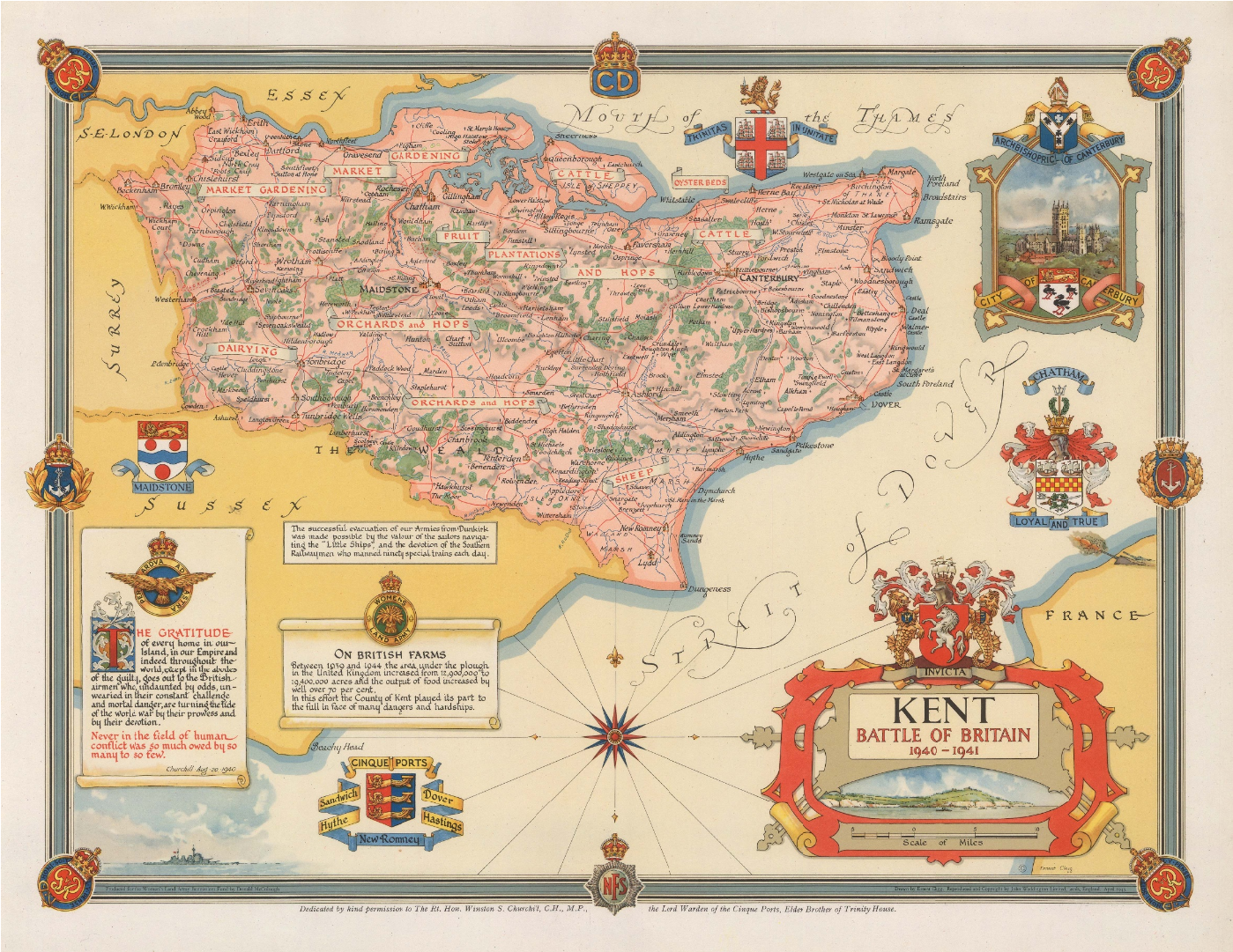 Kent During The Battle Of Britain, 1940-1941 - Canterbury Cathedral (1920x1080), Png Download