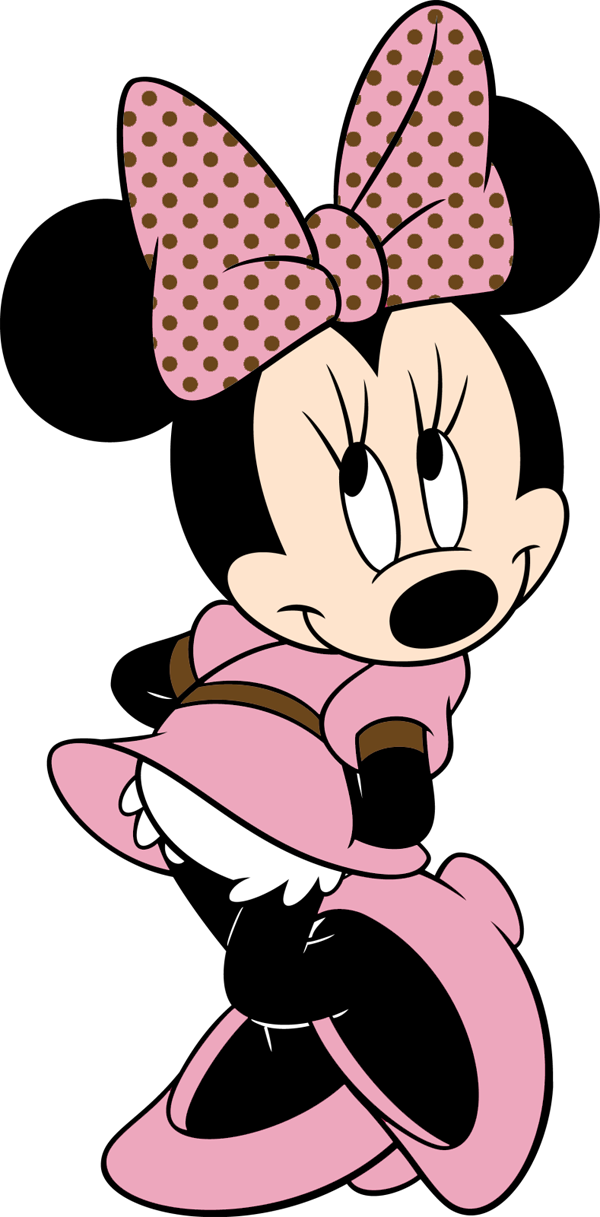 Minnie & Mickey│mouse - Minnie Mouse Pink (600x1217), Png Download