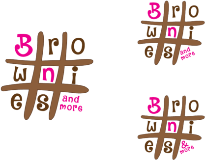 Hashtag Brownie A Logo, Monogram, Or - Logo Design Brownies Logo (493x370), Png Download