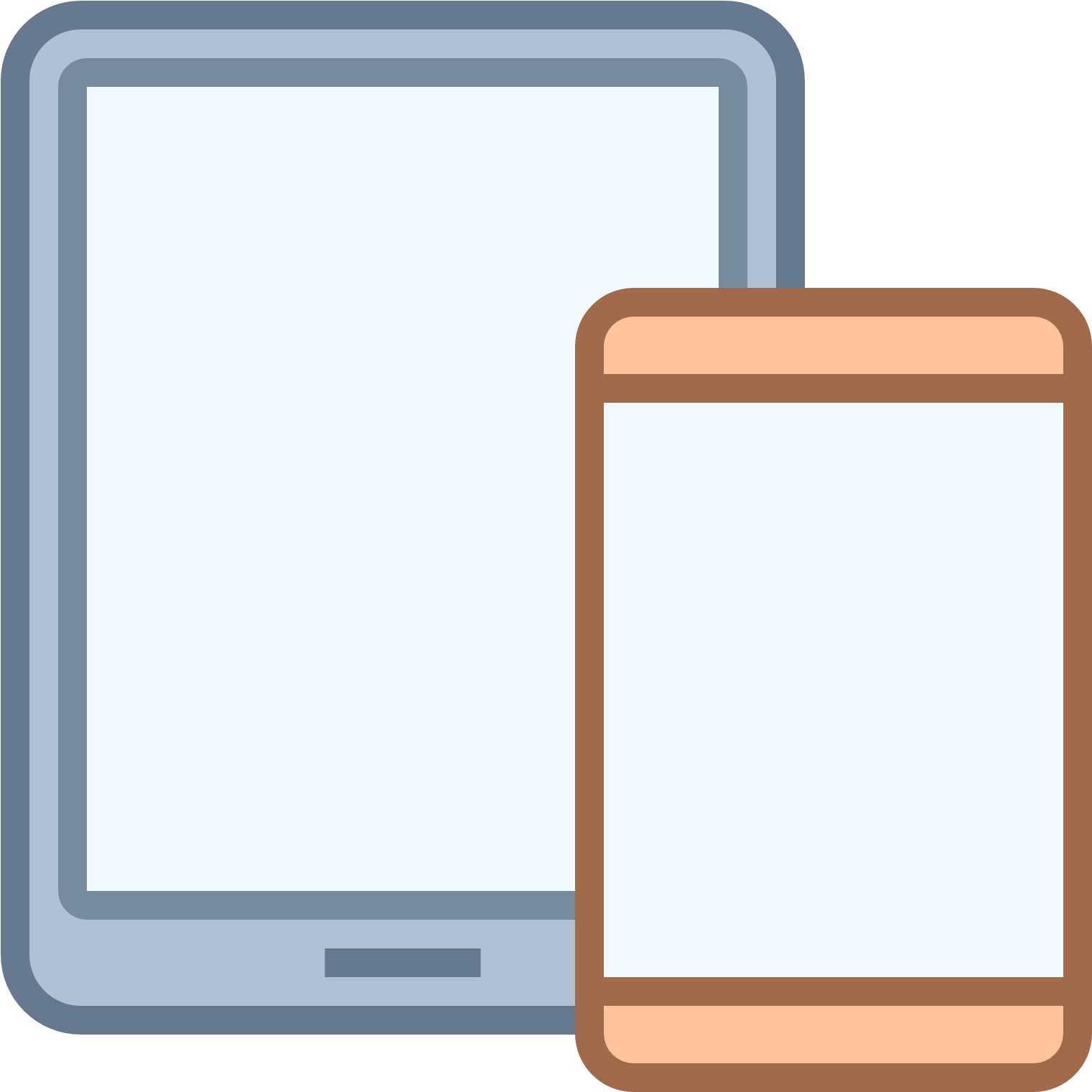 The Icon Is A Simplified Prescription Of Two Devices, - Tablet Computer (1600x1600), Png Download