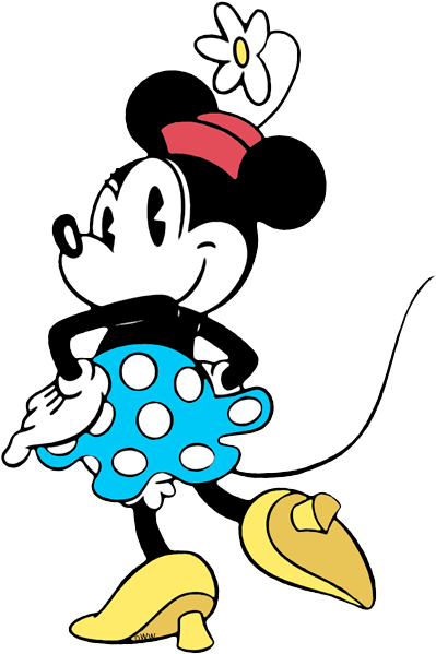 Classics Clipart Mickey Minnie - Vintage Clipart Mickey Mouse (450x625), Png Download