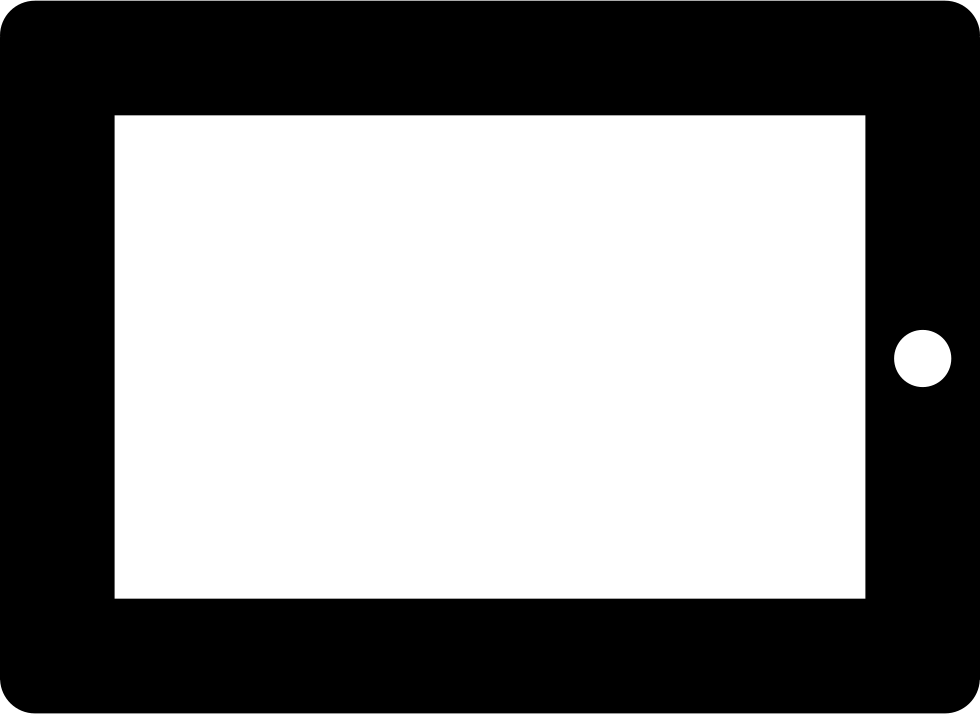 Fi Tablet Landscape Comments - Black Ipad Transparent Background (980x714), Png Download