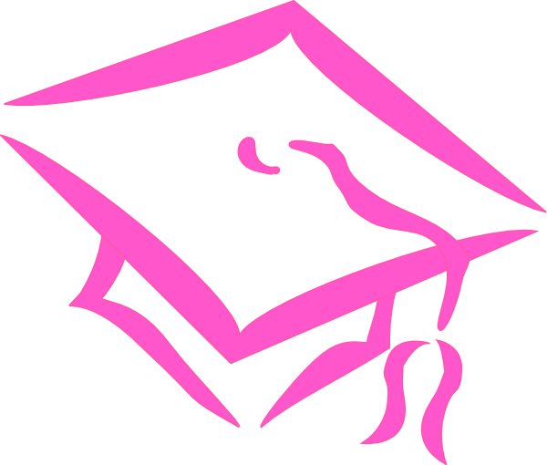 Pink Graduation Cap Png (600x510), Png Download