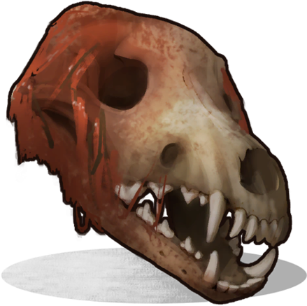 Wolf Skull Icon - Rust Wolf Skull (480x480), Png Download