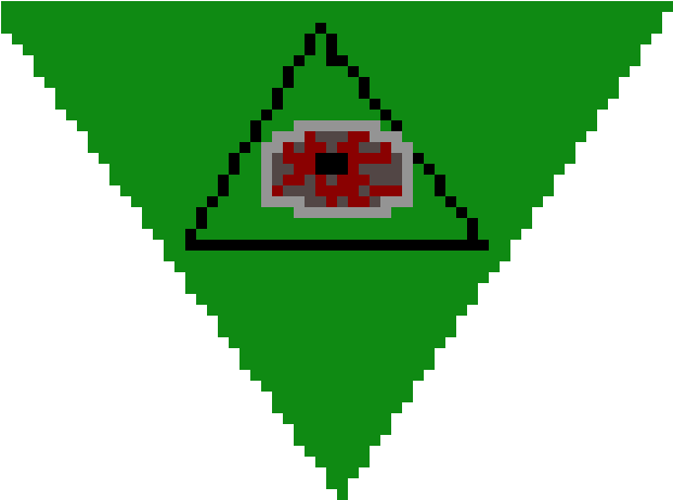 Illuminati Trifiorce - Pixel Art (740x530), Png Download