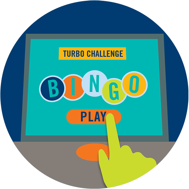 A Finger Touches The Play Button On The Turbochallenge - Ontario Lottery And Gaming Corporation (637x637), Png Download