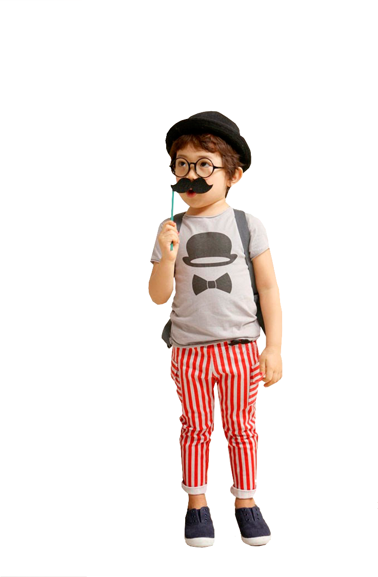 Young Boy With Moustache Png People Cutout, Cut Out - Skalgubbar Kids (750x1125), Png Download