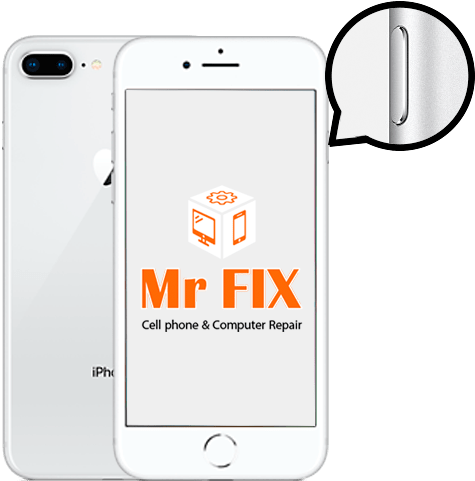 Iphone8 Plus Power Volume Button Repair - Microphone On Iphone 8 Plus (600x600), Png Download