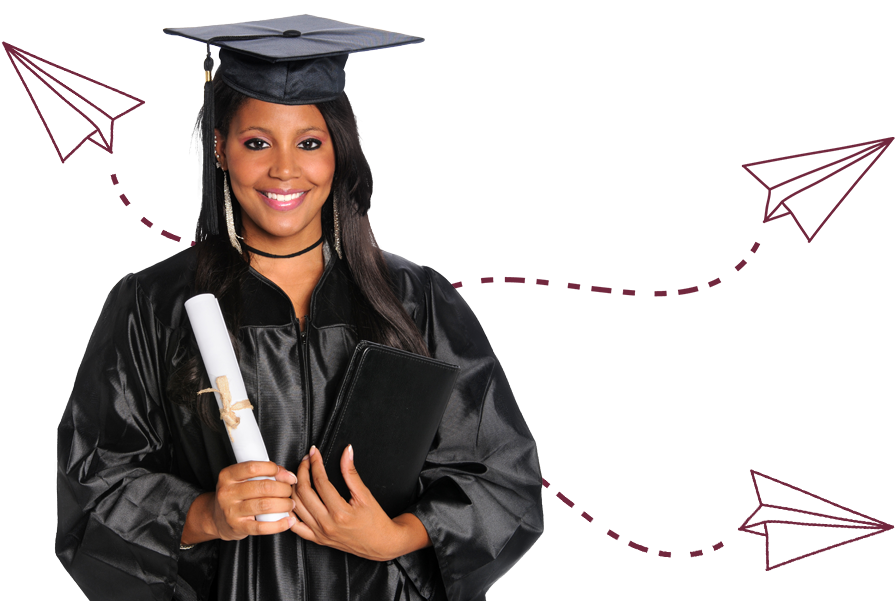 "a Picture Of A Pretty Black Woman In A Graduation - Graduation Ceremony (1024x600), Png Download