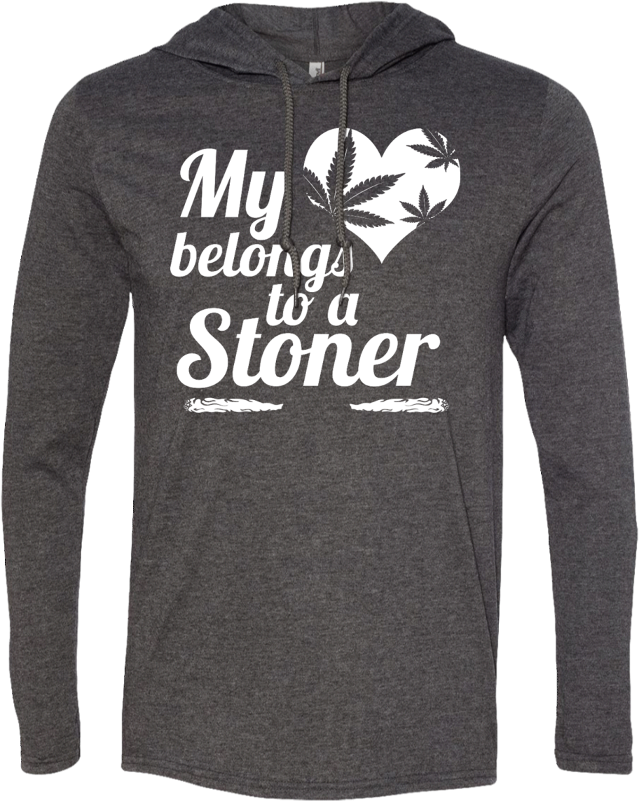 Heart Stoner Mens T-shirt Hoodie - Crew Neck (1155x1155), Png Download