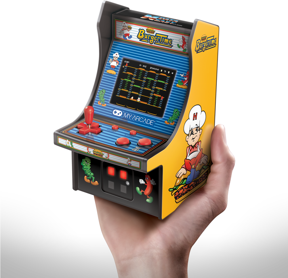 The Game Comes With A Tiny Little Joystick And Two - Burger Time Mini Arcade (1000x1000), Png Download