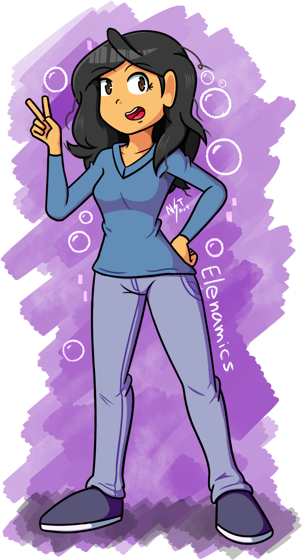 “un Pequeño Fanart Para La Artista Elenamics Porque - Drawing (1200x1920), Png Download