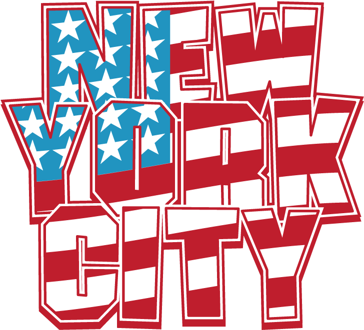 New York City Nyc Usa American Flag Stars Stripes Patriotic - New York City Lettering Red White And Blue Flag. Usa. (773x793), Png Download