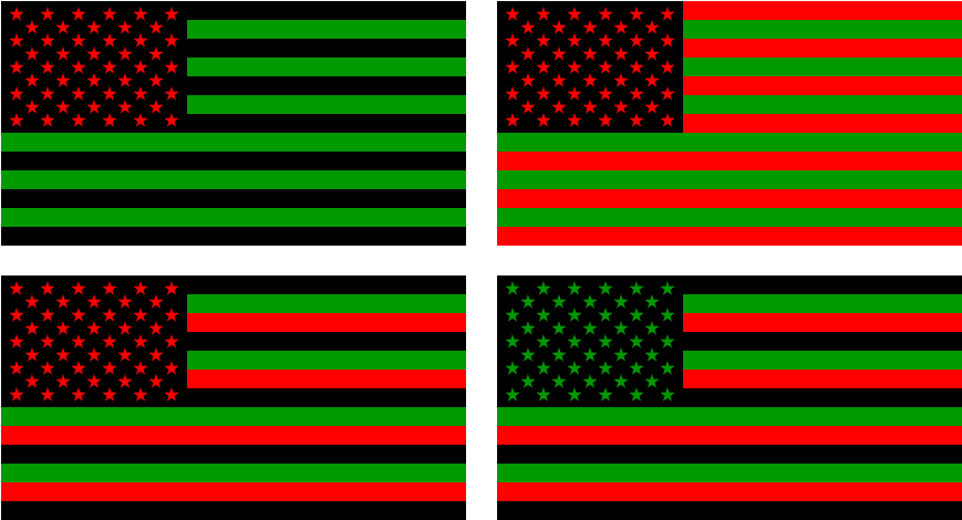 Similar To David Hammon's African-american Flag Are - Inverted American Flag (distress Signal) Yard Sign (924x520), Png Download
