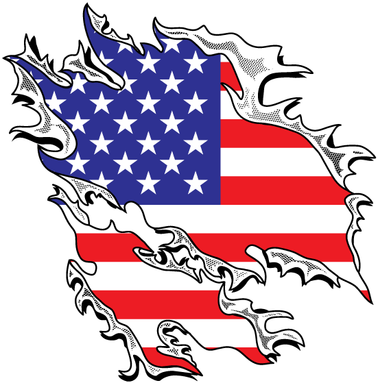 Usa Flag Stars And Stripes T-shirt - Elections Ribbon (650x618), Png Download