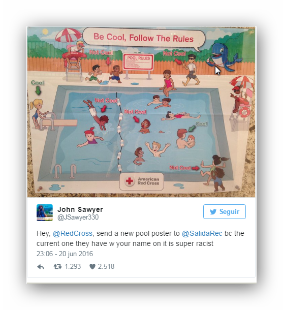 En Respuesta, La Cruz Roja Ha Pedido "disculpas Por - Red Cross Pool Poster (557x610), Png Download