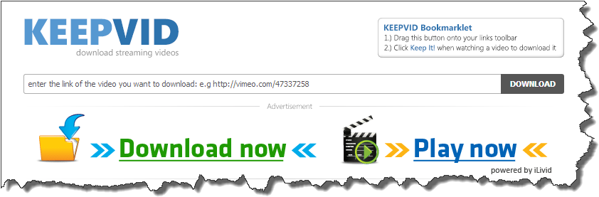 3) Then Paste That Link In The Box And Click Download - Keepvid (856x289), Png Download