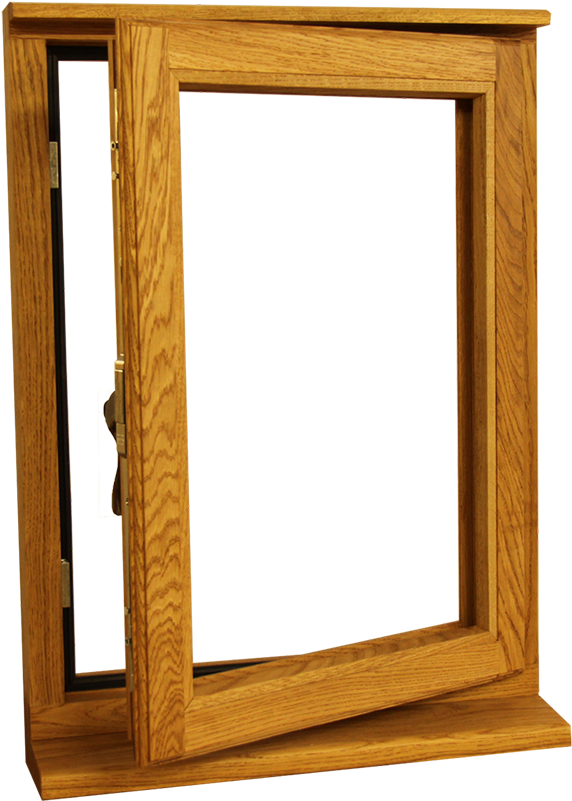 Single Wooden Oak Fully Opening Outwards Window - Window (1000x1000), Png Download