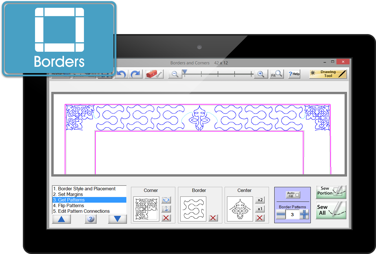 Borders-old - Quilting (1414x930), Png Download