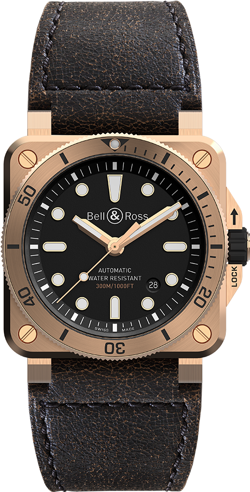 Bell & Ross Br03-92 Diver (585x1050), Png Download