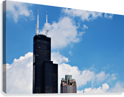 Willis Tower Canvas Print - Skyline (429x335), Png Download