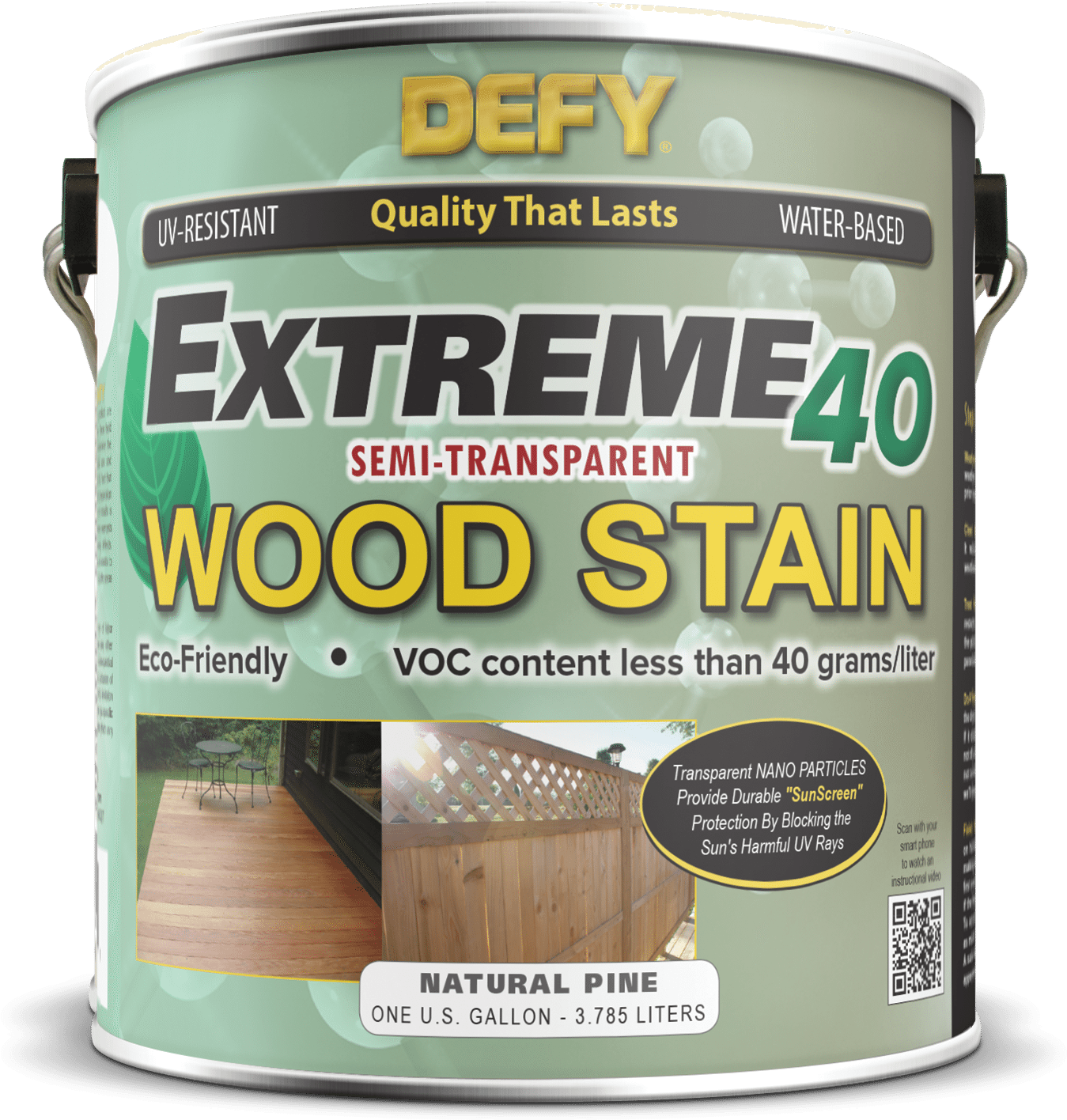Product Features & Benefits - Defy Extreme Semi-transparent Exterior Wood Stain 300164 (1424x1587), Png Download