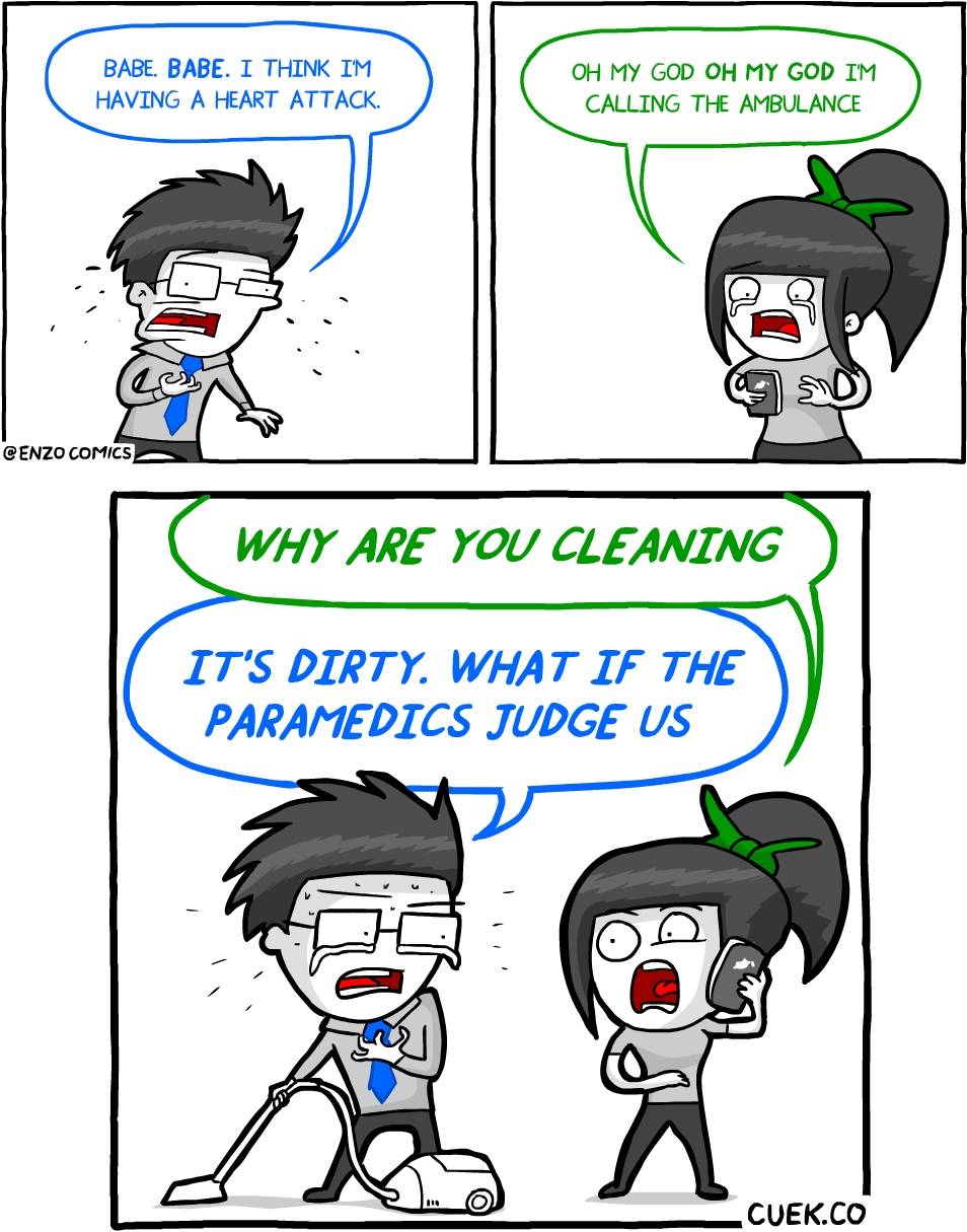 One Time We Hired A Cleaner And When They Arrived They - Comics (980x1280), Png Download
