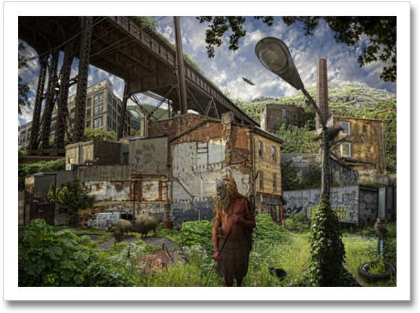 Vines That Wrap The Sears Tower - Post Apocalyptic Futuristic Environment (630x474), Png Download