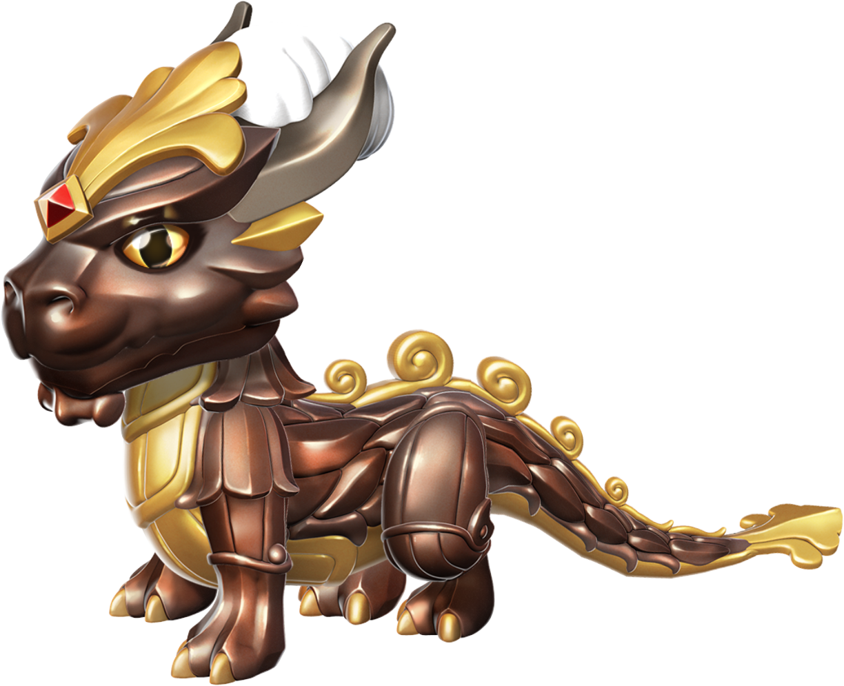 Bronze Dragon Baby - Bronze (1224x995), Png Download