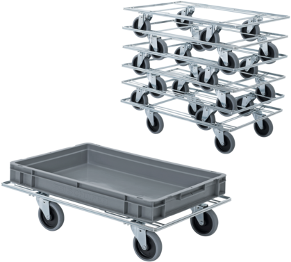 Small Wire Dolly - Helge Nyberg Drahtwagen Groß 1 Etage 82x61cm Silber (700x400), Png Download