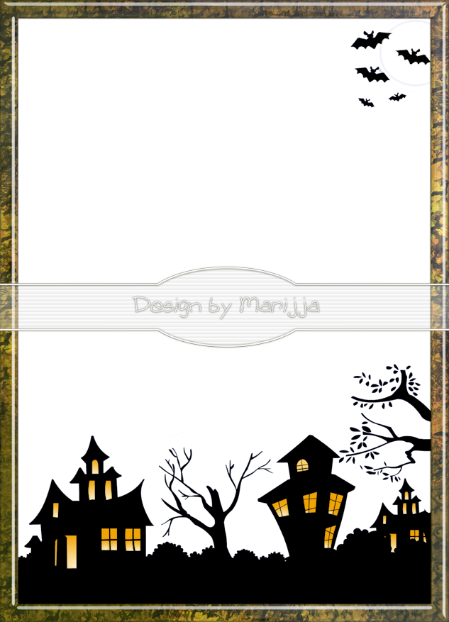 ~~halloween Keret~~halloween Frame - Createspace Independent Publishing Platform October (633x877), Png Download