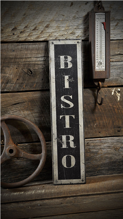 Custom Vertical Bistro Sign - Plywood (700x700), Png Download