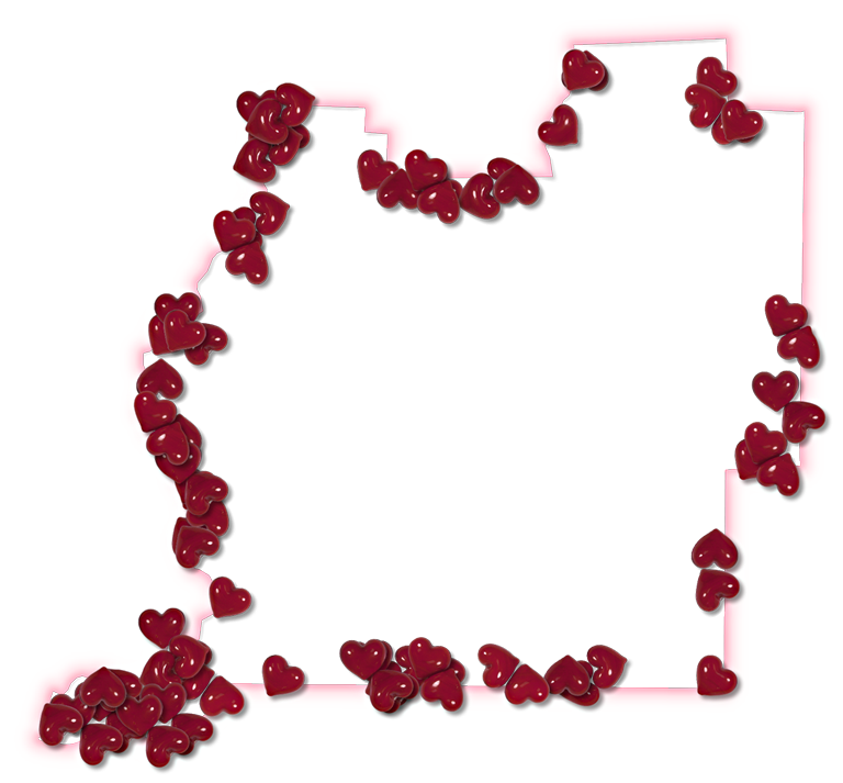 A Map Of Washington With A Pink Glow Outline And Randomly - Washington (768x713), Png Download