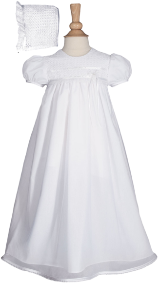 Handmade Cotton Baptism Dress W - Christening Dresses For Baby (343x600), Png Download