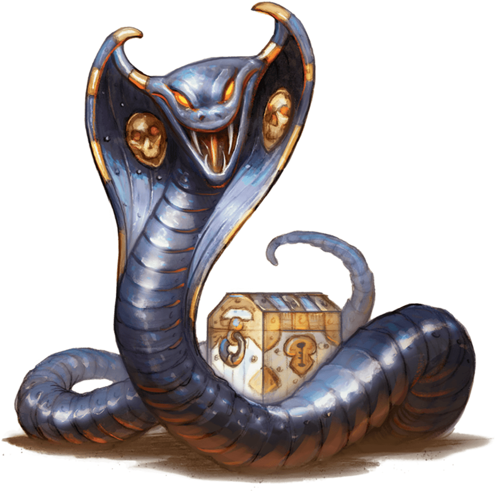 Giant Iron Cobra - Mordenkainen's Tome Of Foes Pdf 5e (1000x980), Png Download