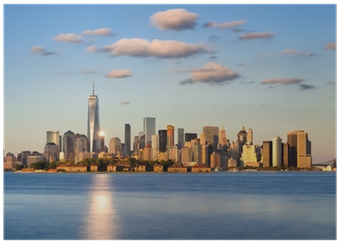 Skyline Of New York City, Lower Manhattan - Lower Manhattan And Statue Of Liberty (400x400), Png Download